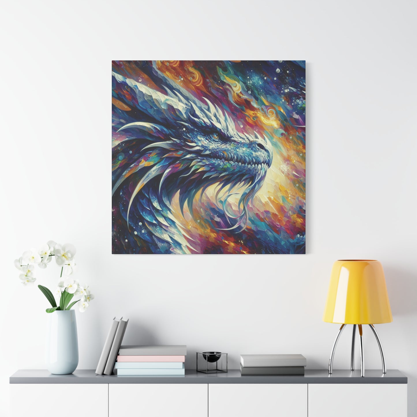 Canvas Wall Art - Opal Dragon Impressionist Art Print