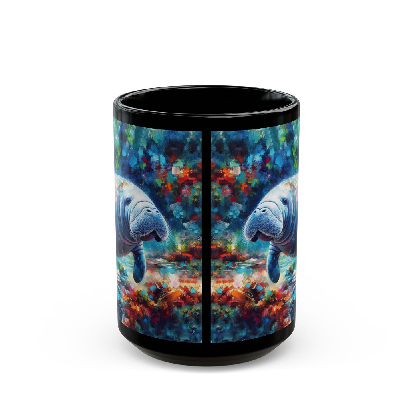 Manatee Garden - Black Mug (11oz, 15oz)