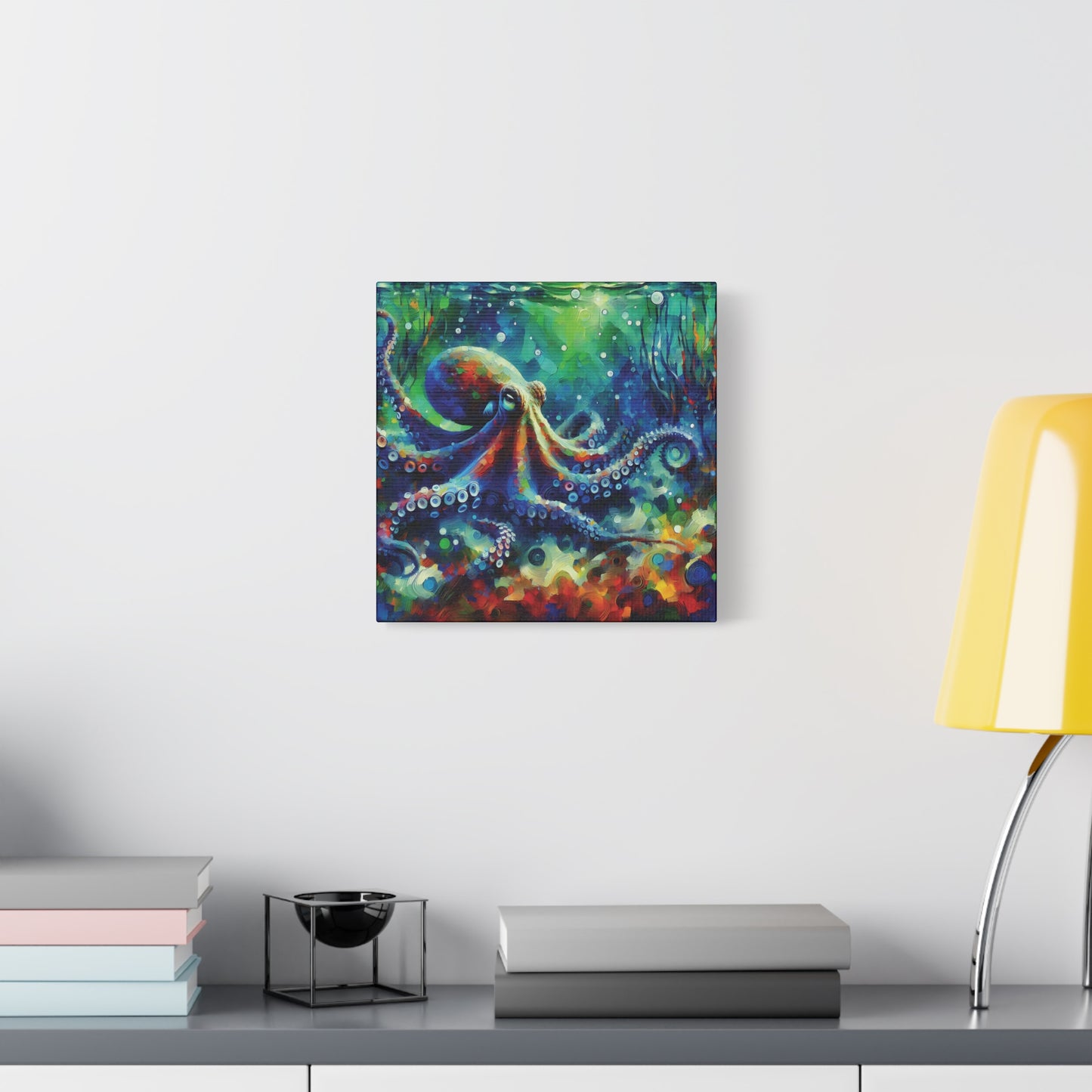 Canvas Wall Art - Octopus Garden Expressionist Style