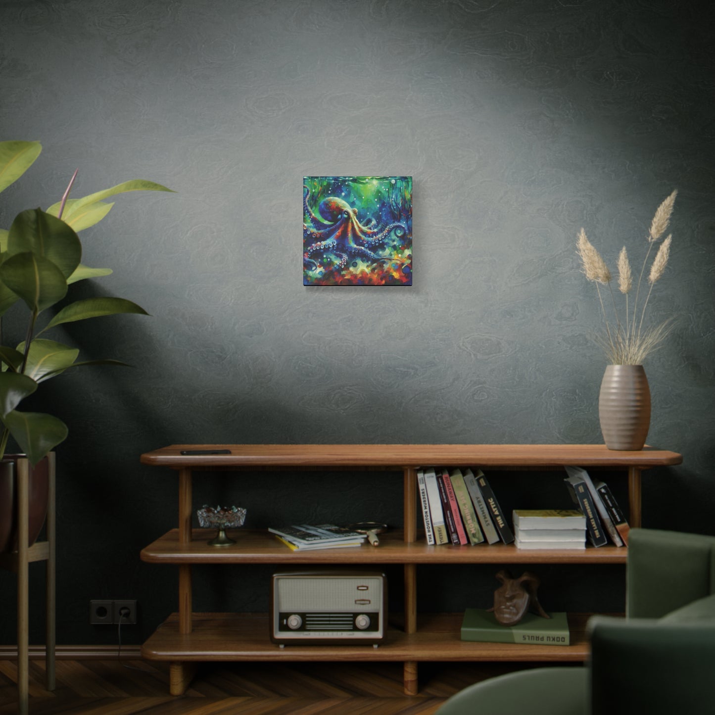Canvas Wall Art - Octopus Garden Expressionist Style