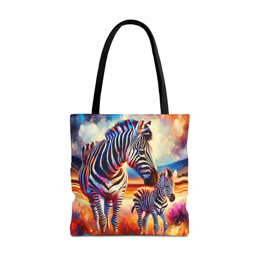 Zebra and Foal Tote Bag