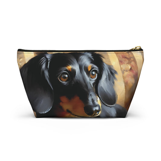 Dachshund T-bottom Pouch | Perfect for Doxie Lovers, Gift for Dog People, Travel Accessory, Makeup Bag, Organizer