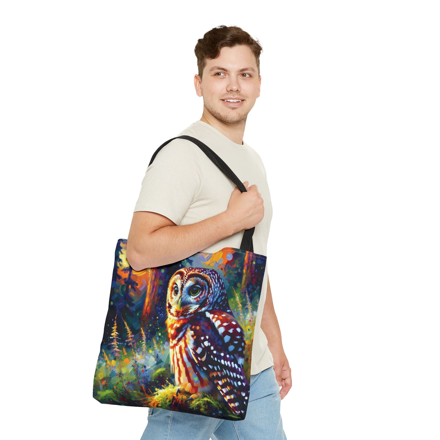 Barred Owl at Sunset Tote Bag