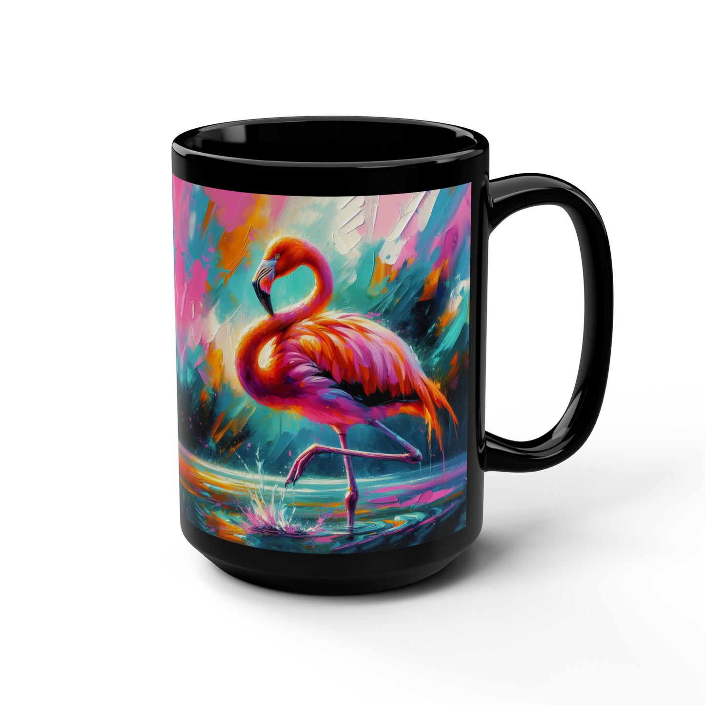 Lone Flamingo Mug - 15oz