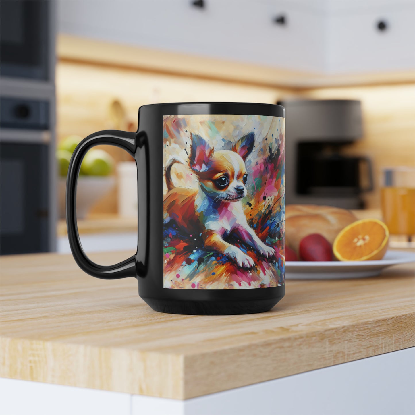 Chihuahua Mayhem - Black Mug, 15oz
