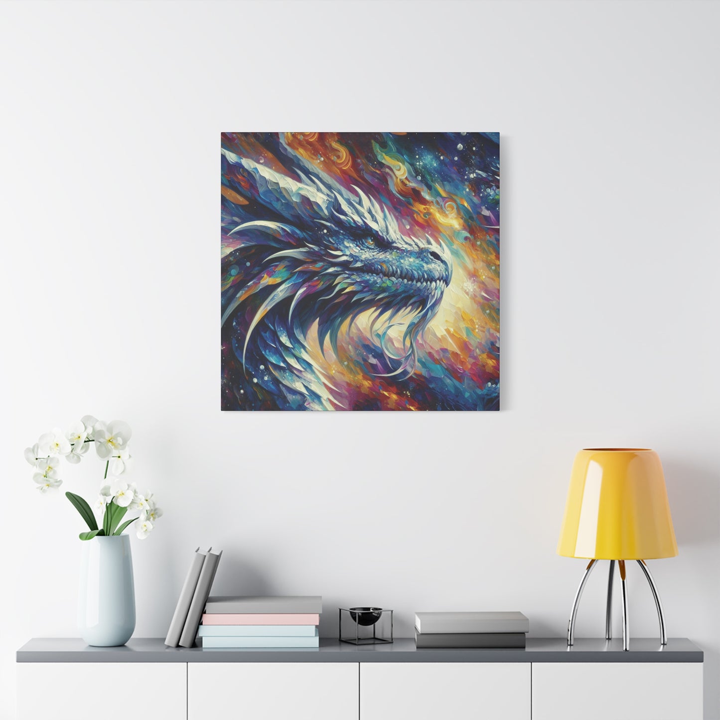 Canvas Wall Art - Opal Dragon Impressionist Art Print