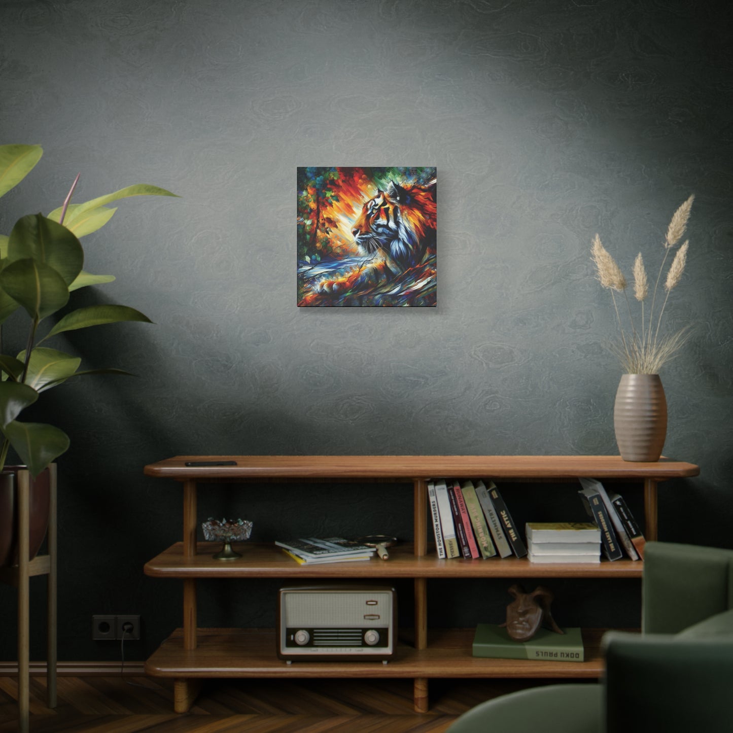 Tiger Art Print - Tiger Focus Expressionist Canvas Wall Art