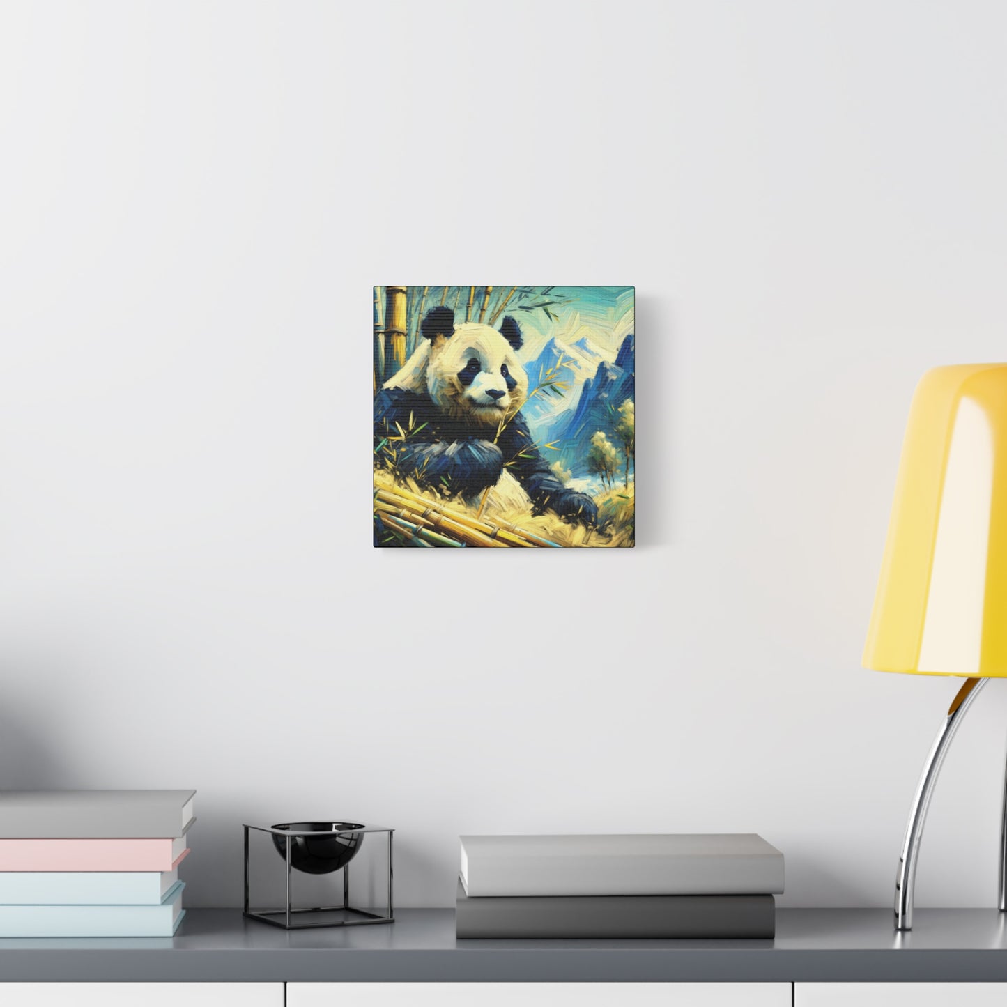Canvas Wall Art - Giant Panda in Bamboo Forest, Contemporary Impressionist Style Print