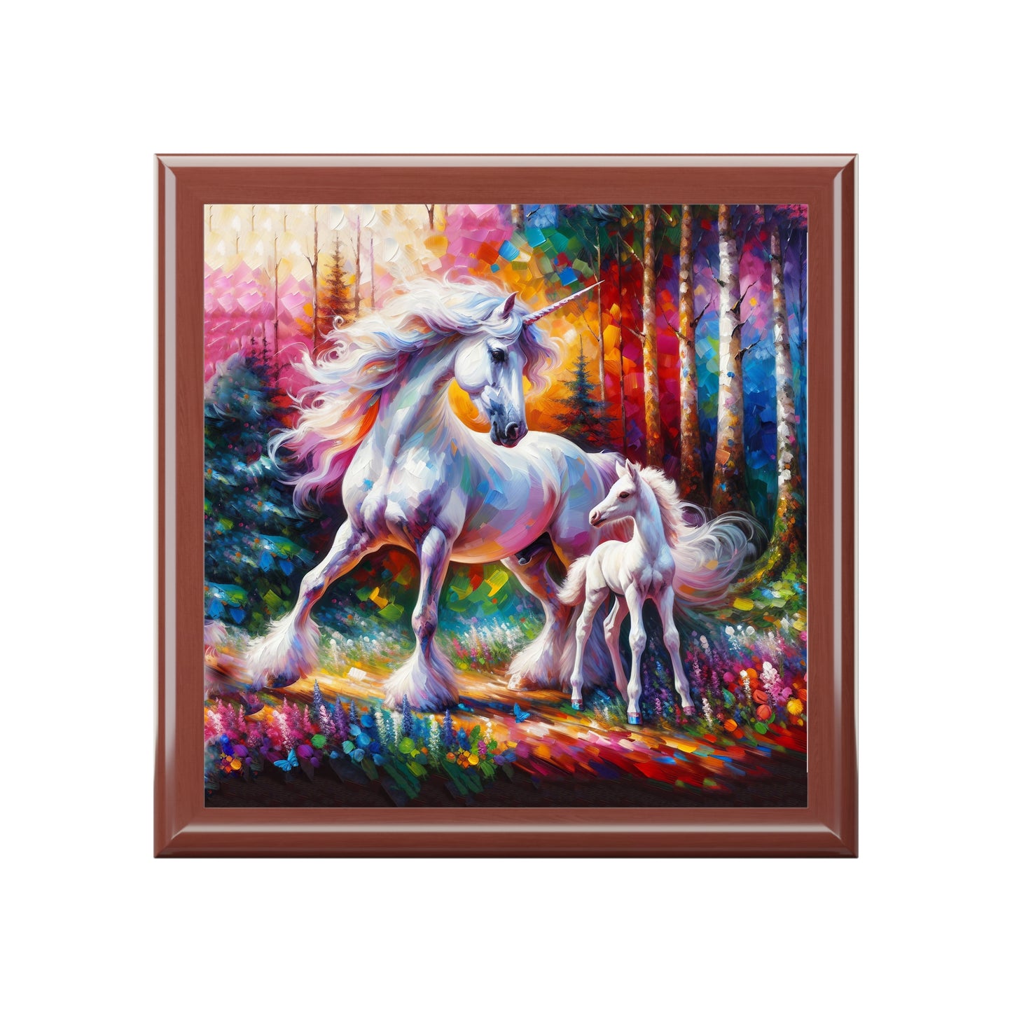 Magical Unicorn Jewelry Box Gift for Daughter Keepsake Box for Fantasy Lovers