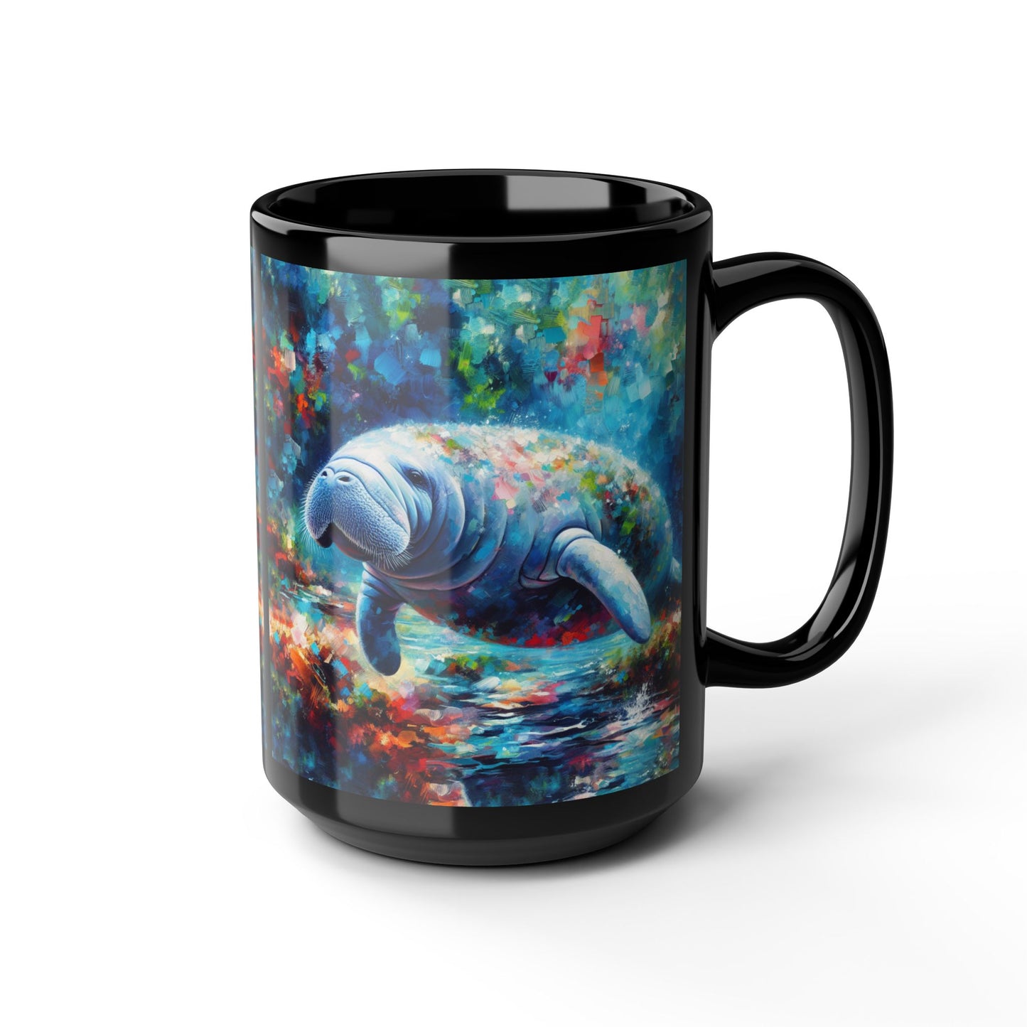 Manatee Garden - Black Mug (11oz, 15oz)