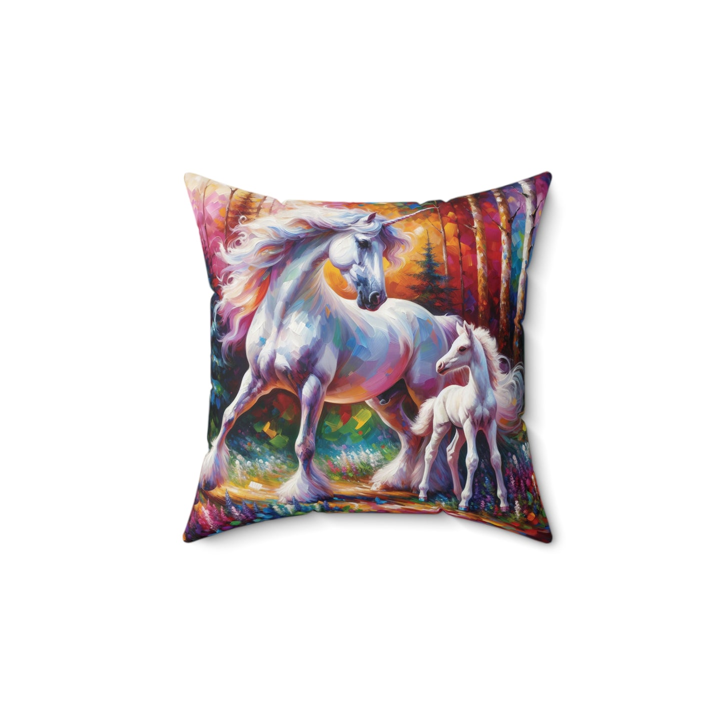 Unicorn Dad - Square Throw Pillows