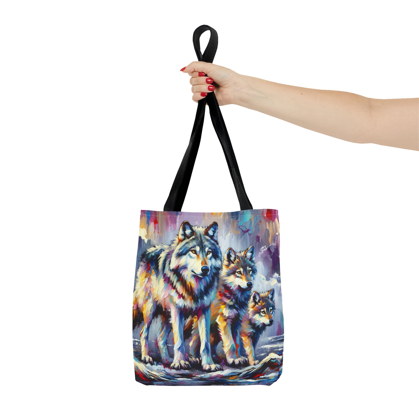 Wolf with Juveniles - Tote Bag