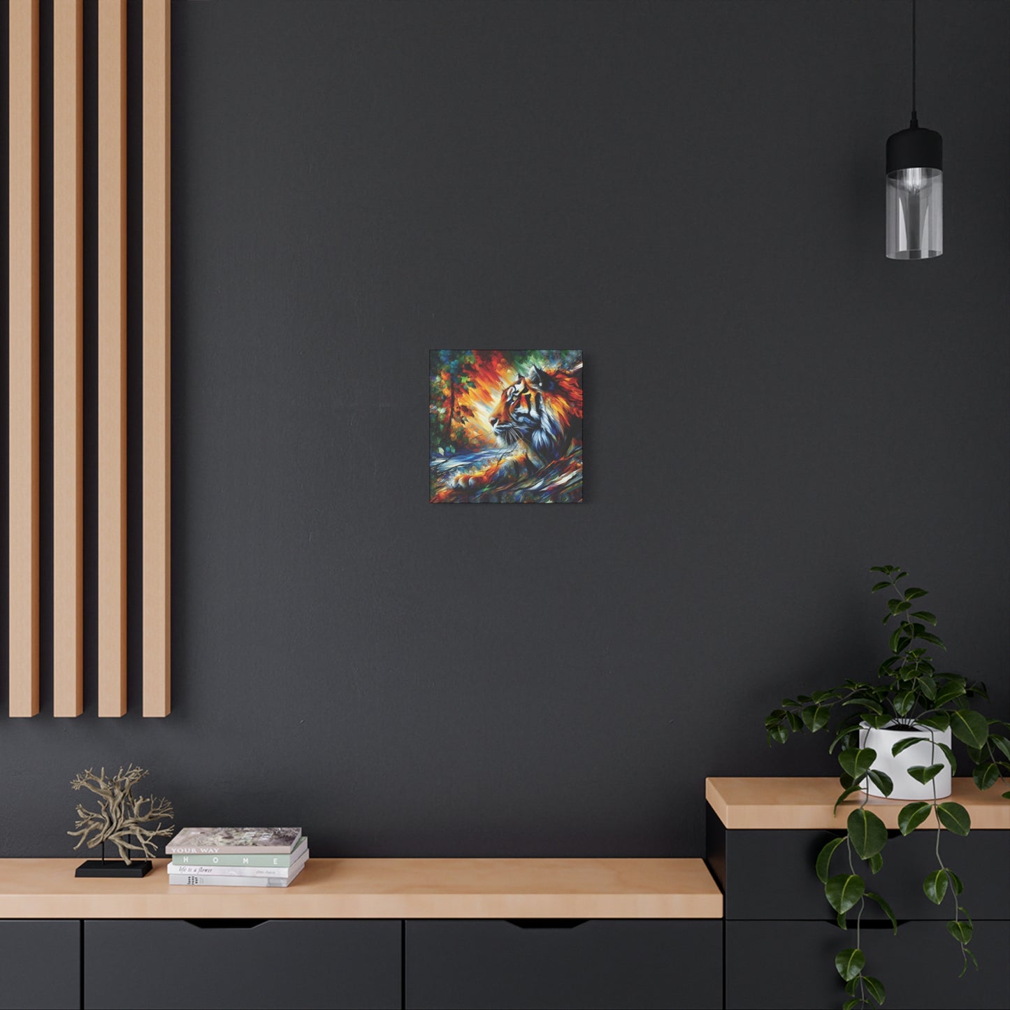 Tiger Art Print - Tiger Focus Expressionist Canvas Wall Art