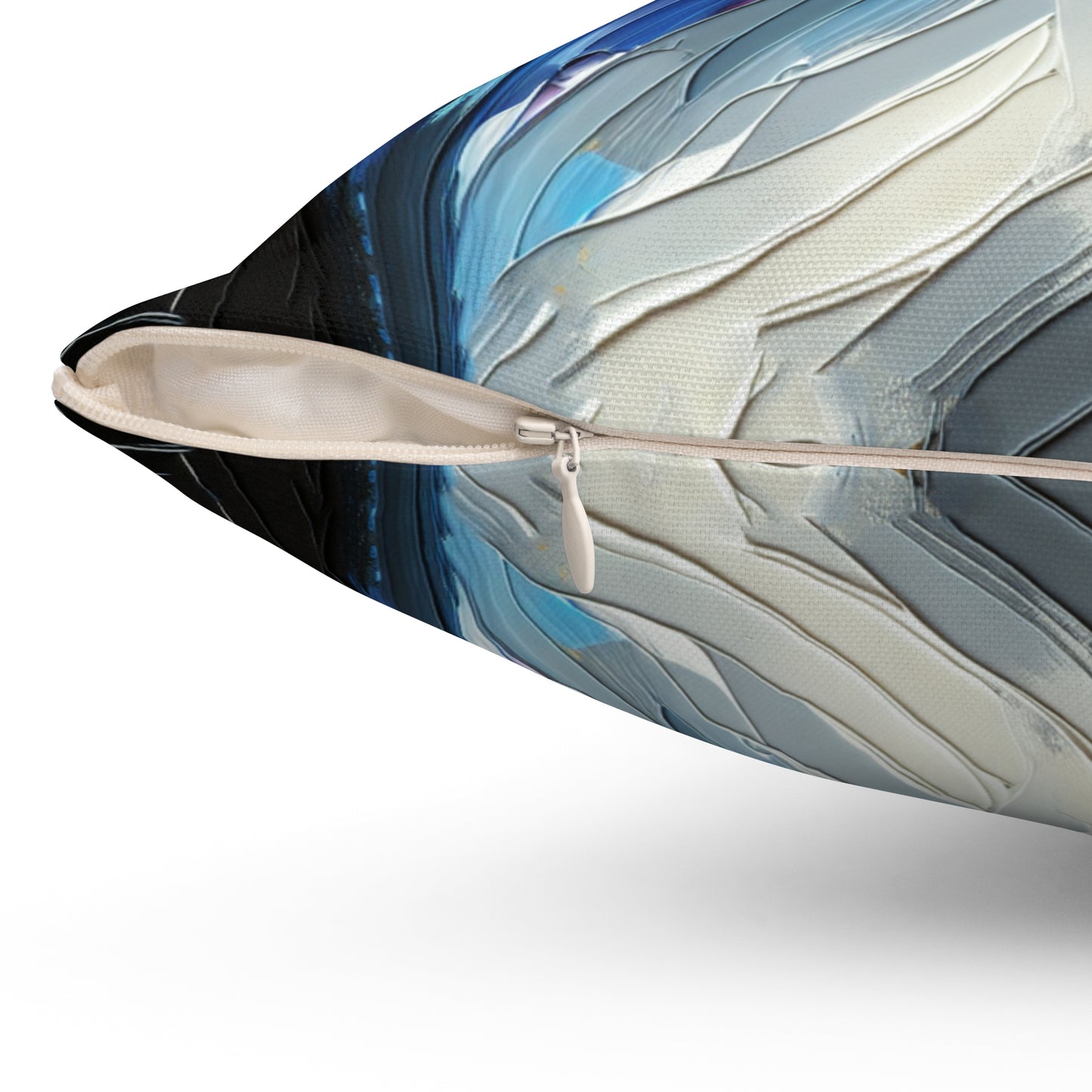 Grey and White Cat - Square Throw Pillows