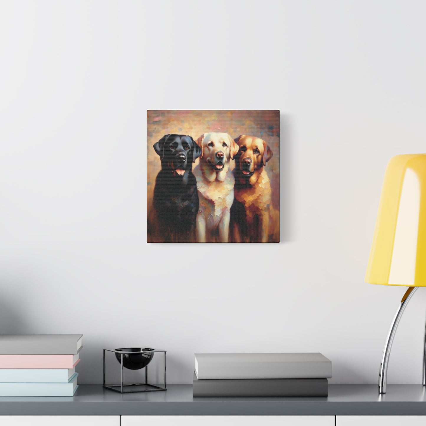 Canvas Print Labrador Retriever Trio Impressionist Style Art