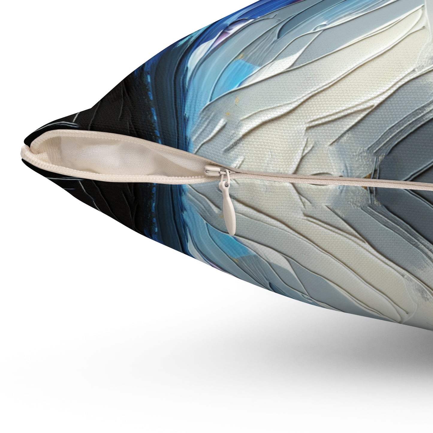 Grey and White Cat - Square Throw Pillows