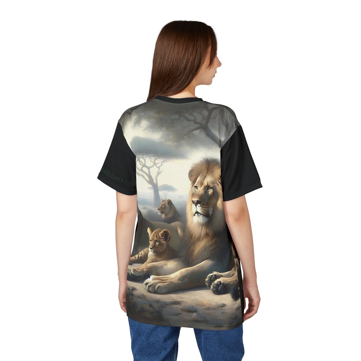 Lion's Pride Art Tee | Colorful Unisex Cut & Sew T-Shirt, Wildlife Apparel, Unique Graphic Tee, Birthday Gift