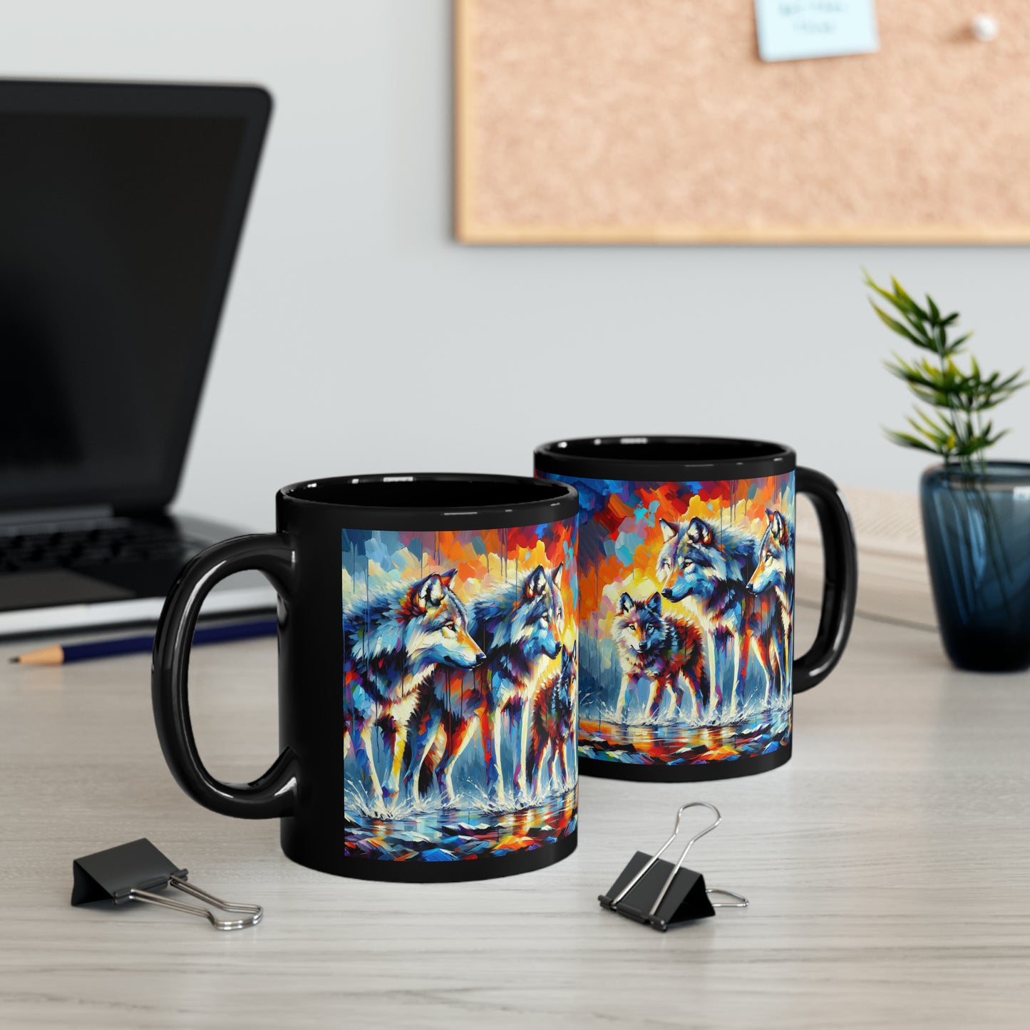 Reigning Wolves - Black Mugs (11oz, 15oz)