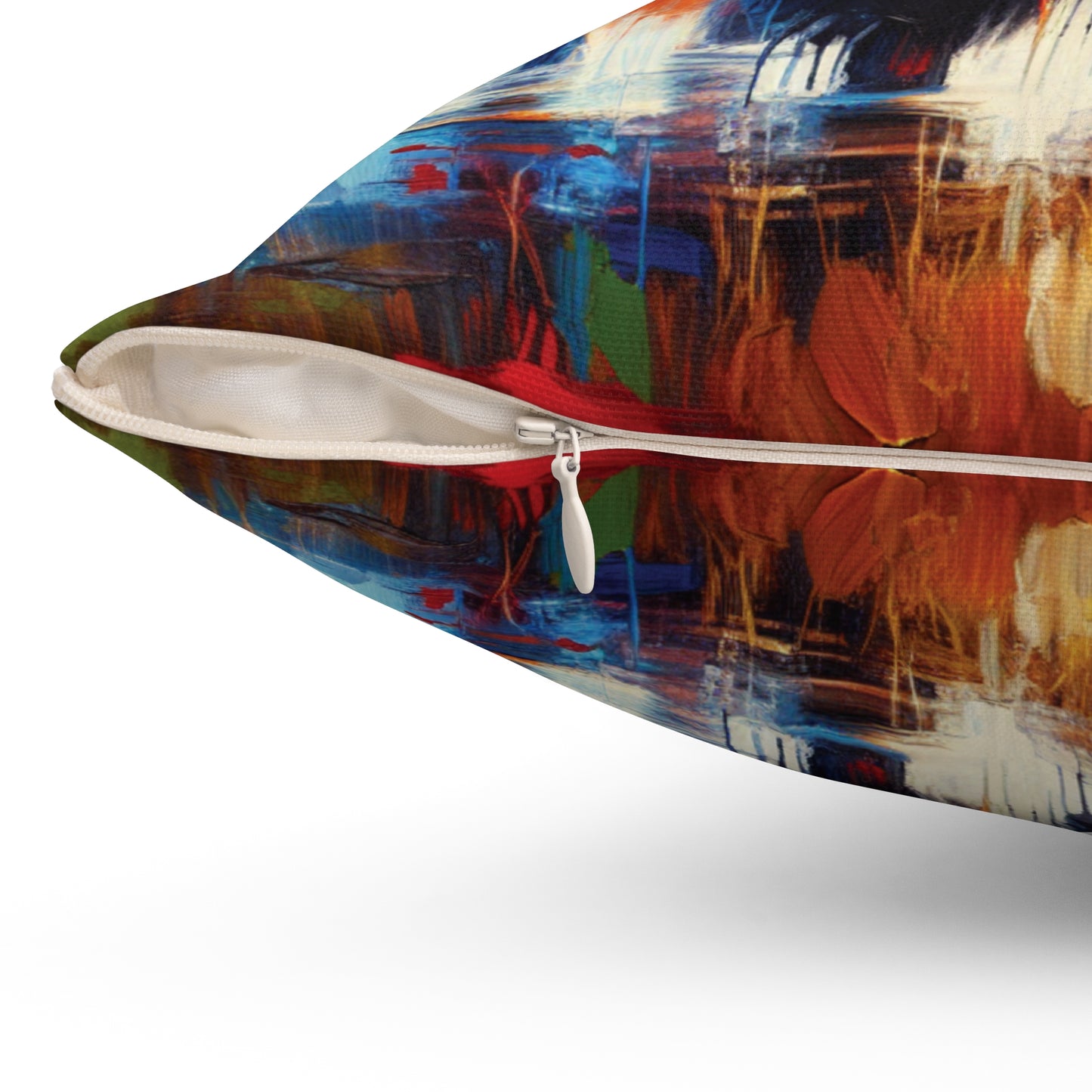 Lone Bison After Rain -  Square Throw Pillows