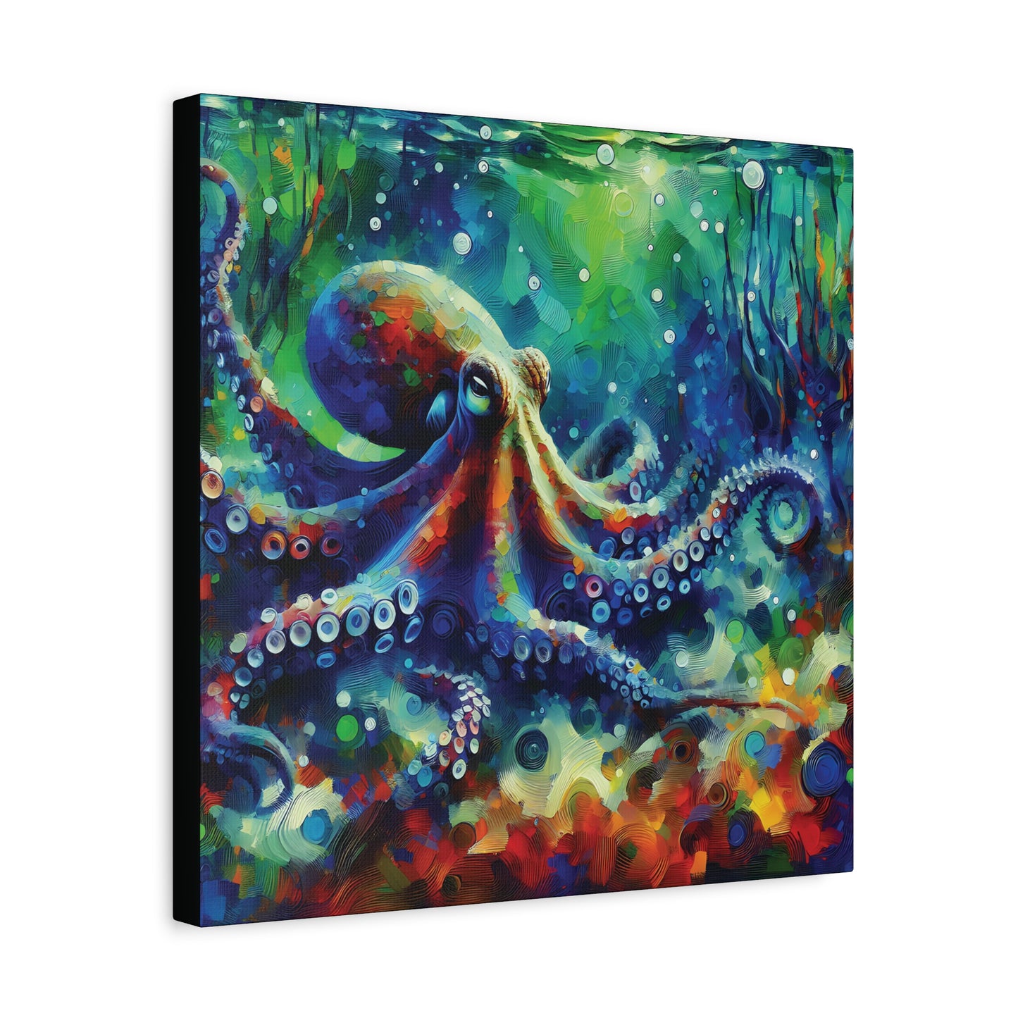 Canvas Wall Art - Octopus Garden Expressionist Style