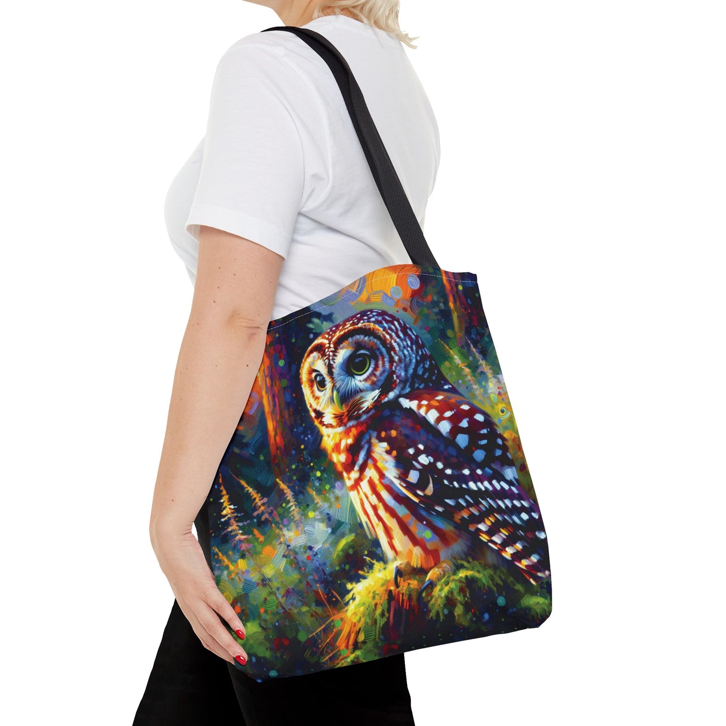Barred Owl at Sunset Tote Bag