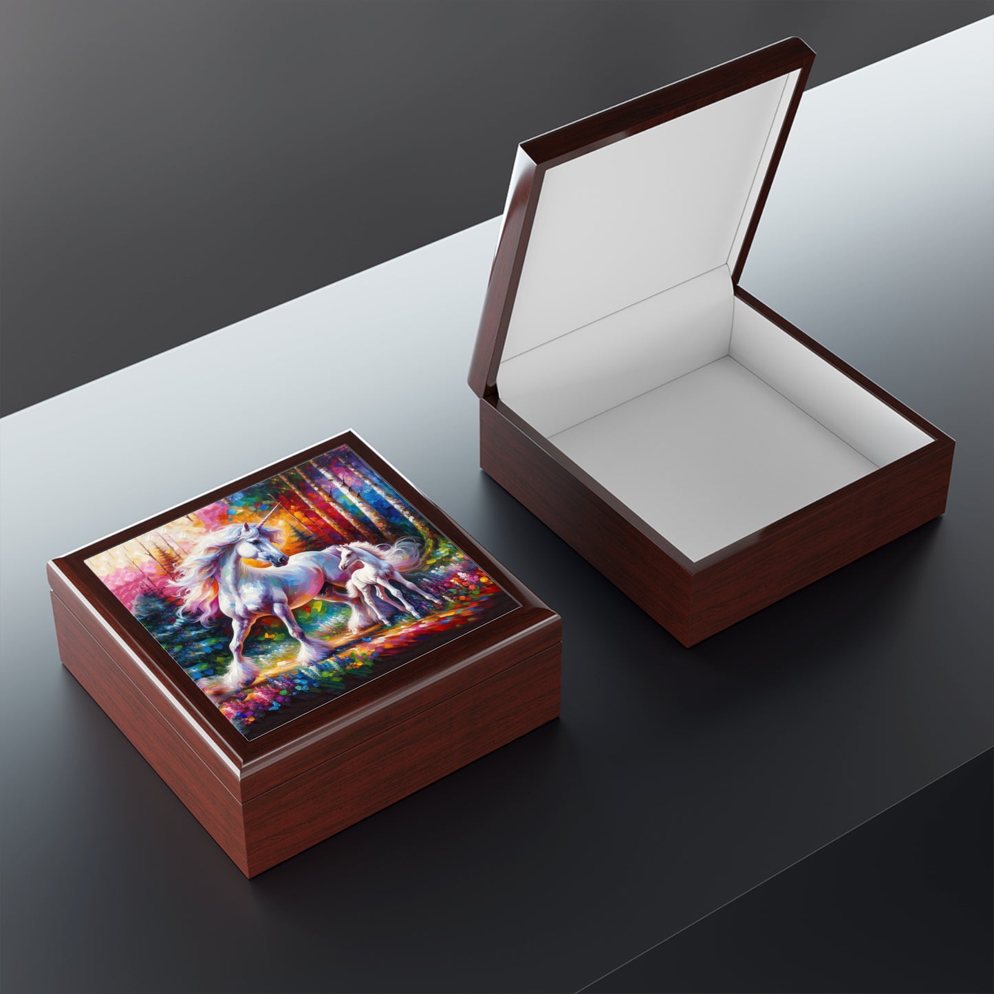 Magical Unicorn Jewelry Box Gift for Daughter Keepsake Box for Fantasy Lovers