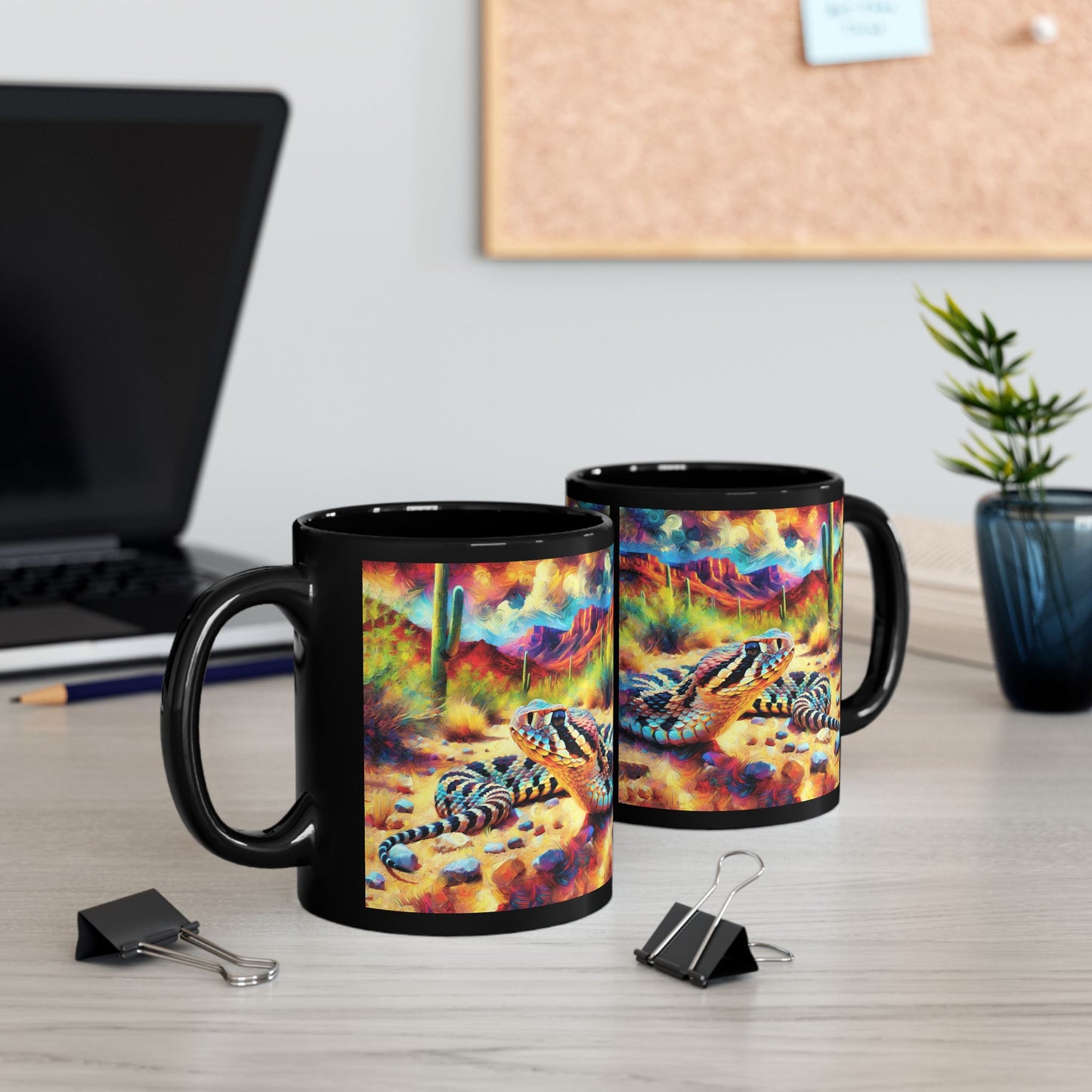 Desert Rattlesnake - Black Mug (11oz, 15oz)