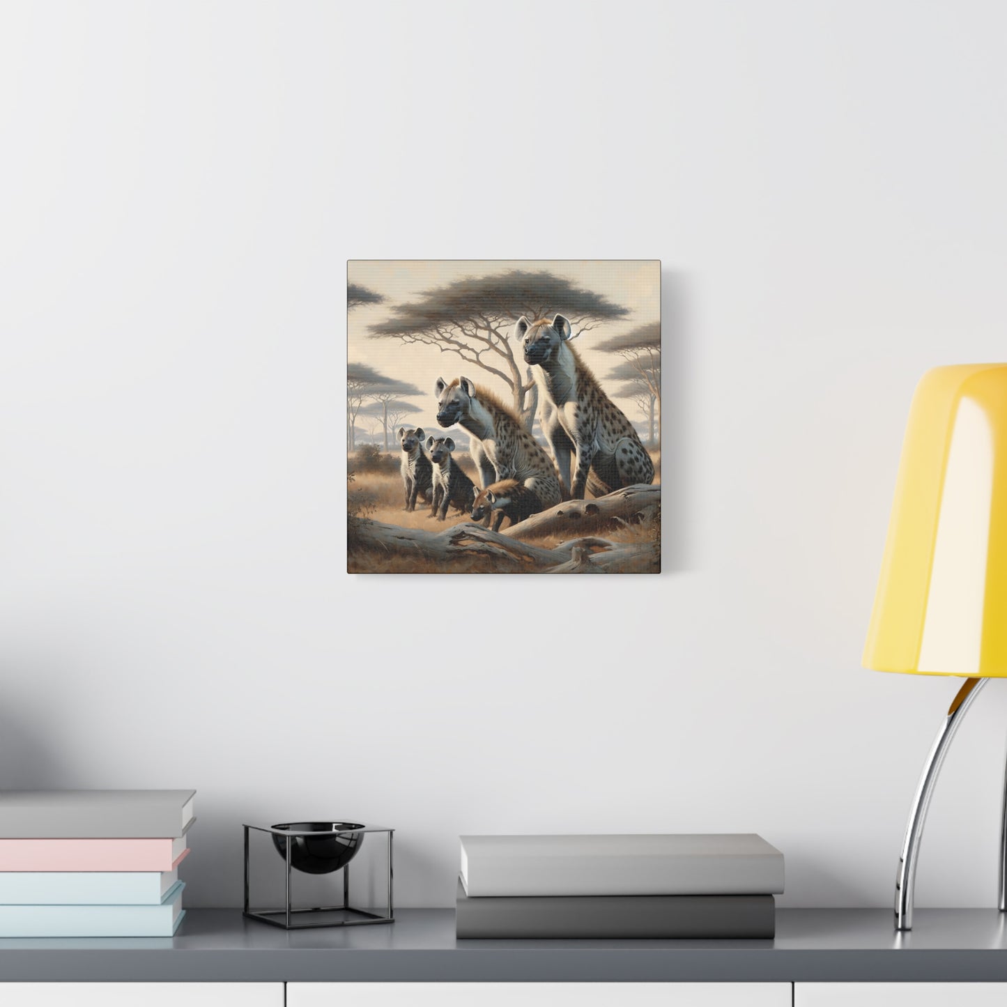 Hyena Family Canvas Art Print