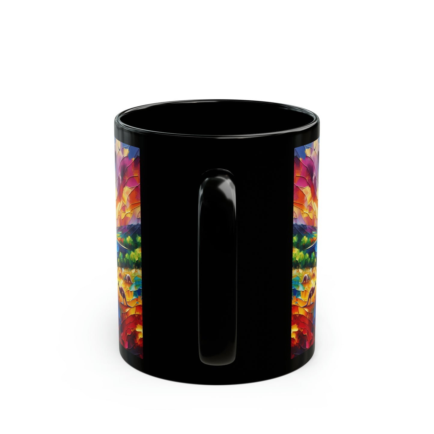 Kangaroo Photo Bomb - Black Mugs (11oz, 15oz)