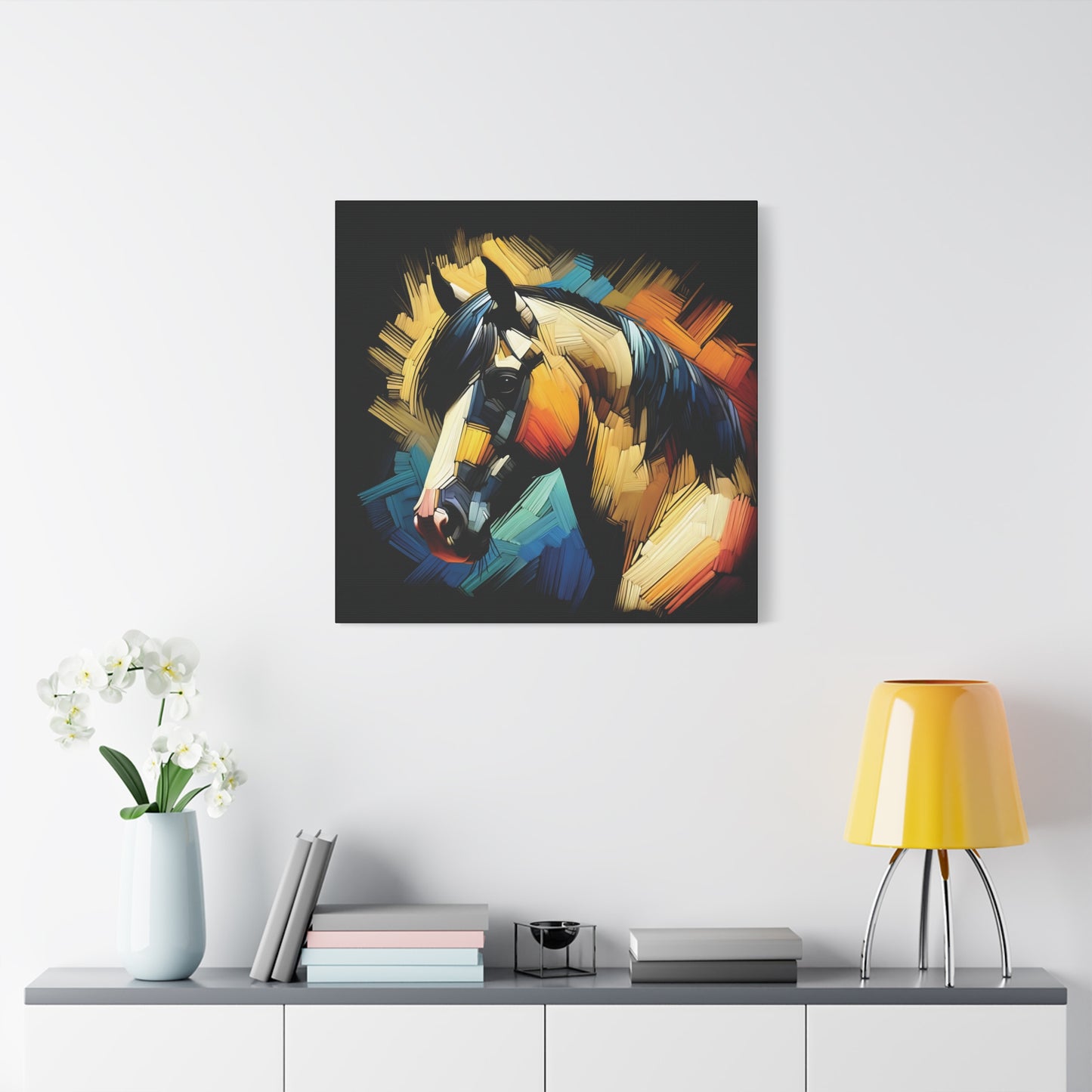 Horse Canvas Print - Bold Buckskin Horse Expressionist Canvas Wall Art