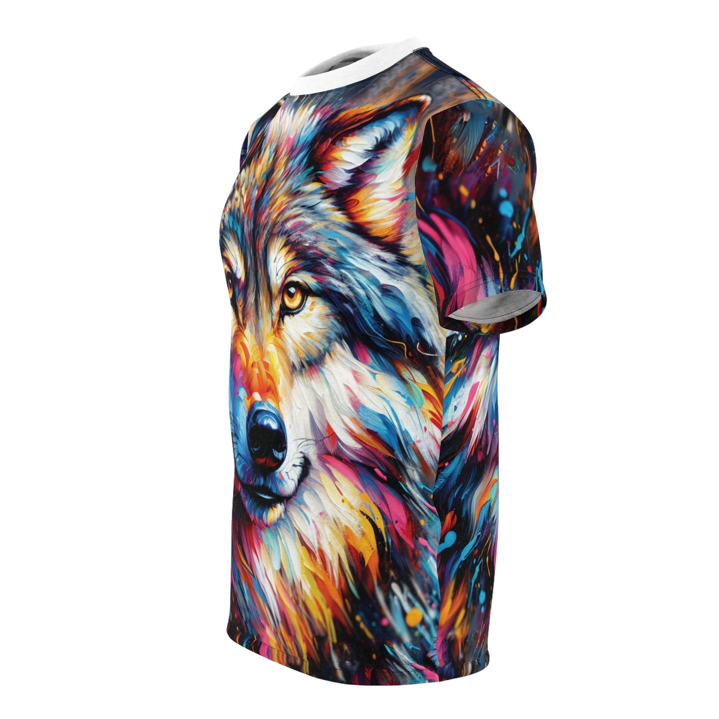 Wolf Portrait Unisex Cut & Sew All Over Print Tee
