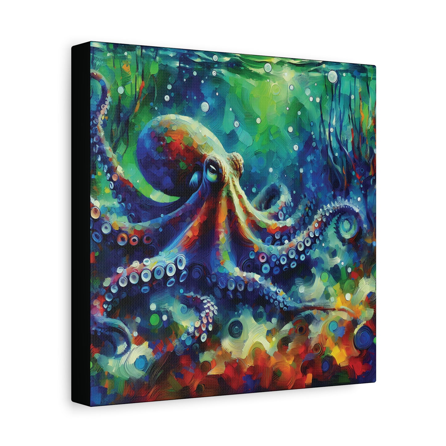 Canvas Wall Art - Octopus Garden Expressionist Style