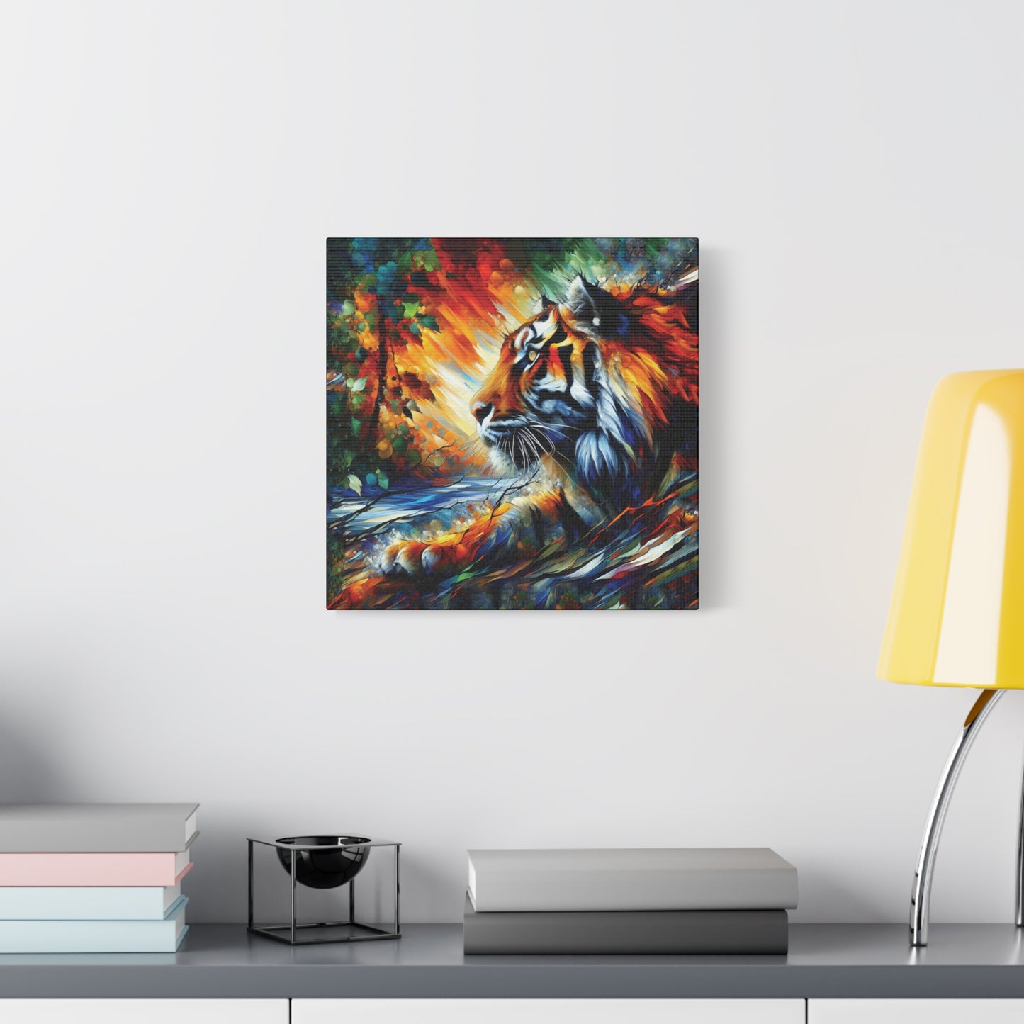 Tiger Art Print - Tiger Focus Expressionist Canvas Wall Art