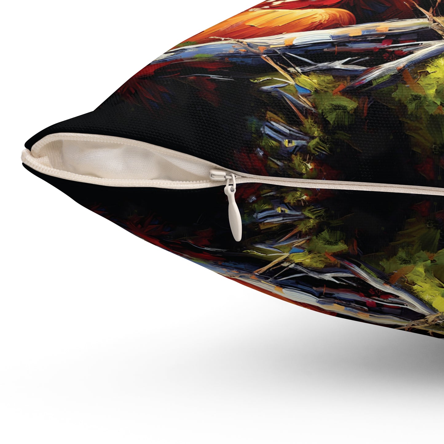 Black Tail Doe with Fawns - Square Throw Pillows