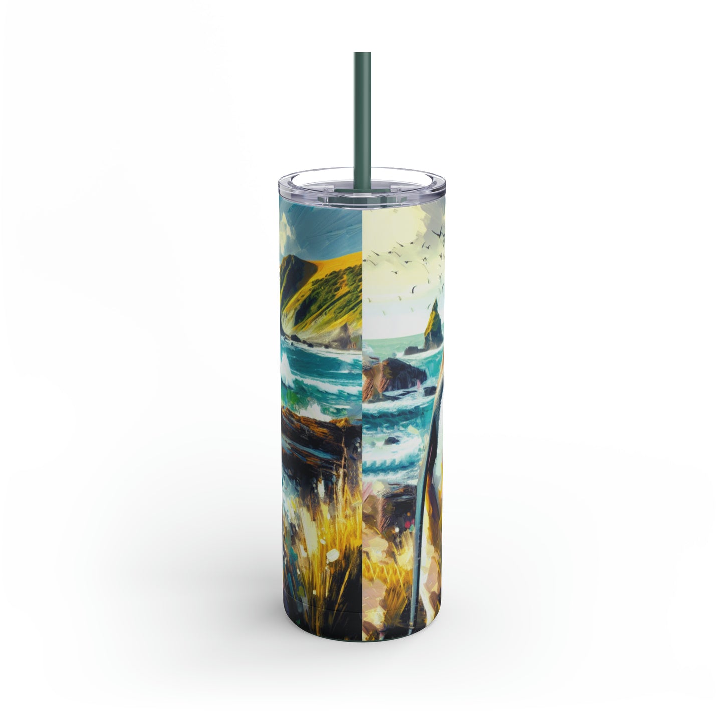 Yellow-Eyed Penguin - Skinny Matte Tumbler, 20oz