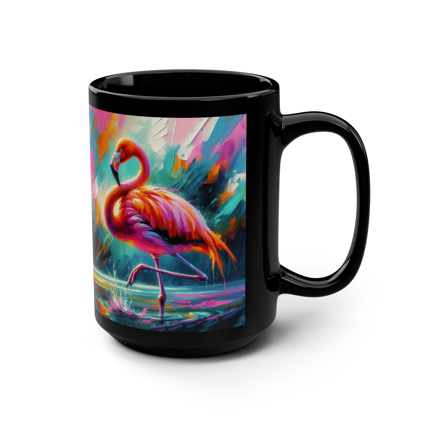 Lone Flamingo Mug - 15oz