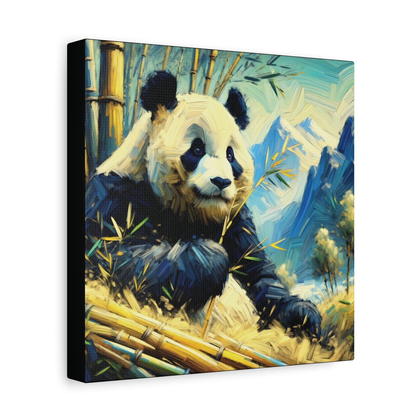 Canvas Wall Art - Giant Panda in Bamboo Forest, Contemporary Impressionist Style Print