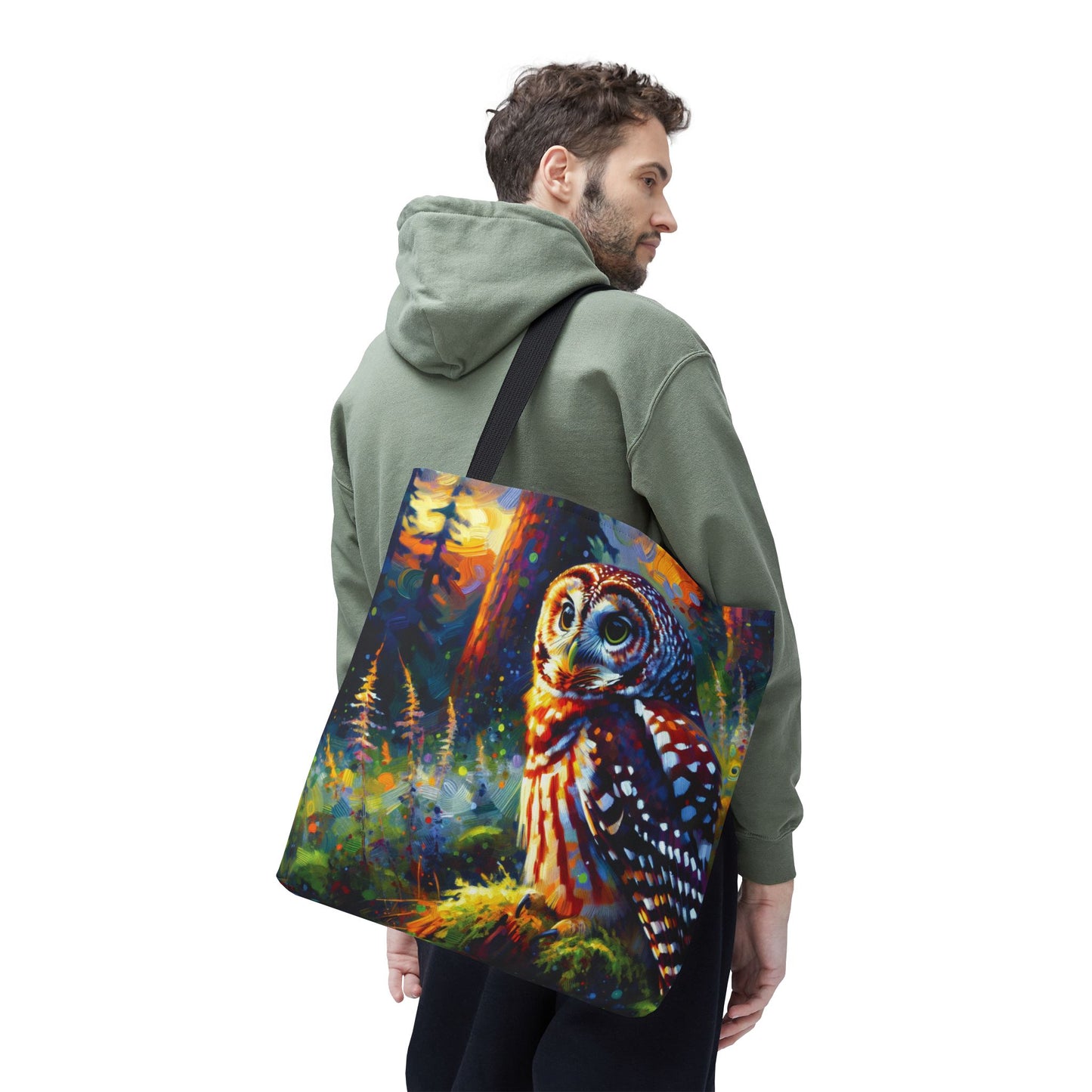 Barred Owl at Sunset Tote Bag
