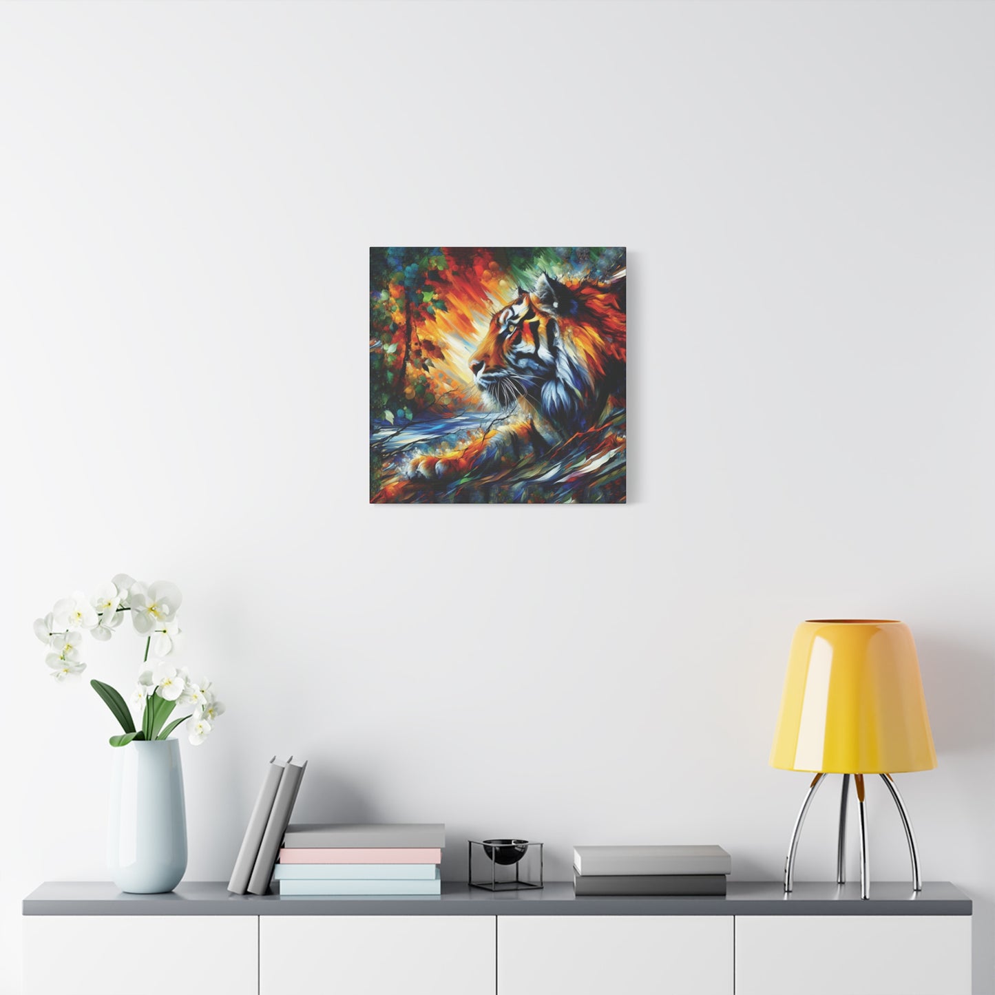 Tiger Art Print - Tiger Focus Expressionist Canvas Wall Art
