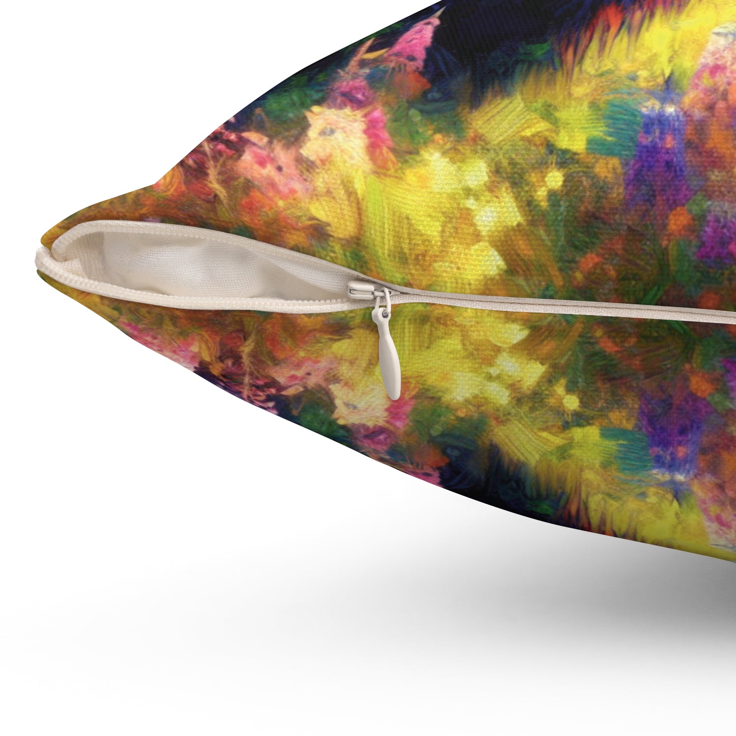 Bull Elk in Mountain Meadow - Square Throw Pillows