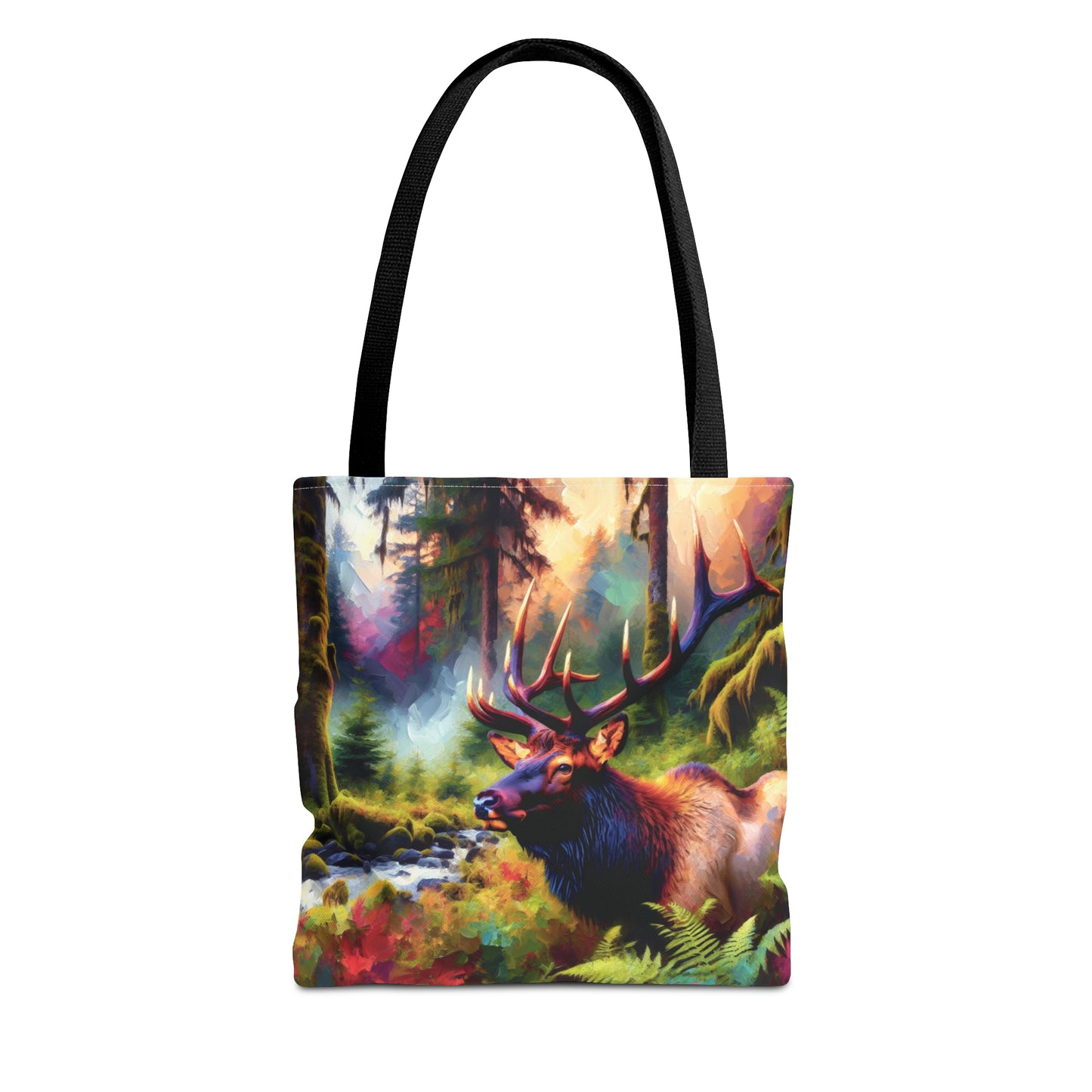 Roosevelt Elk in Hoh Rainforest - Tote Bag