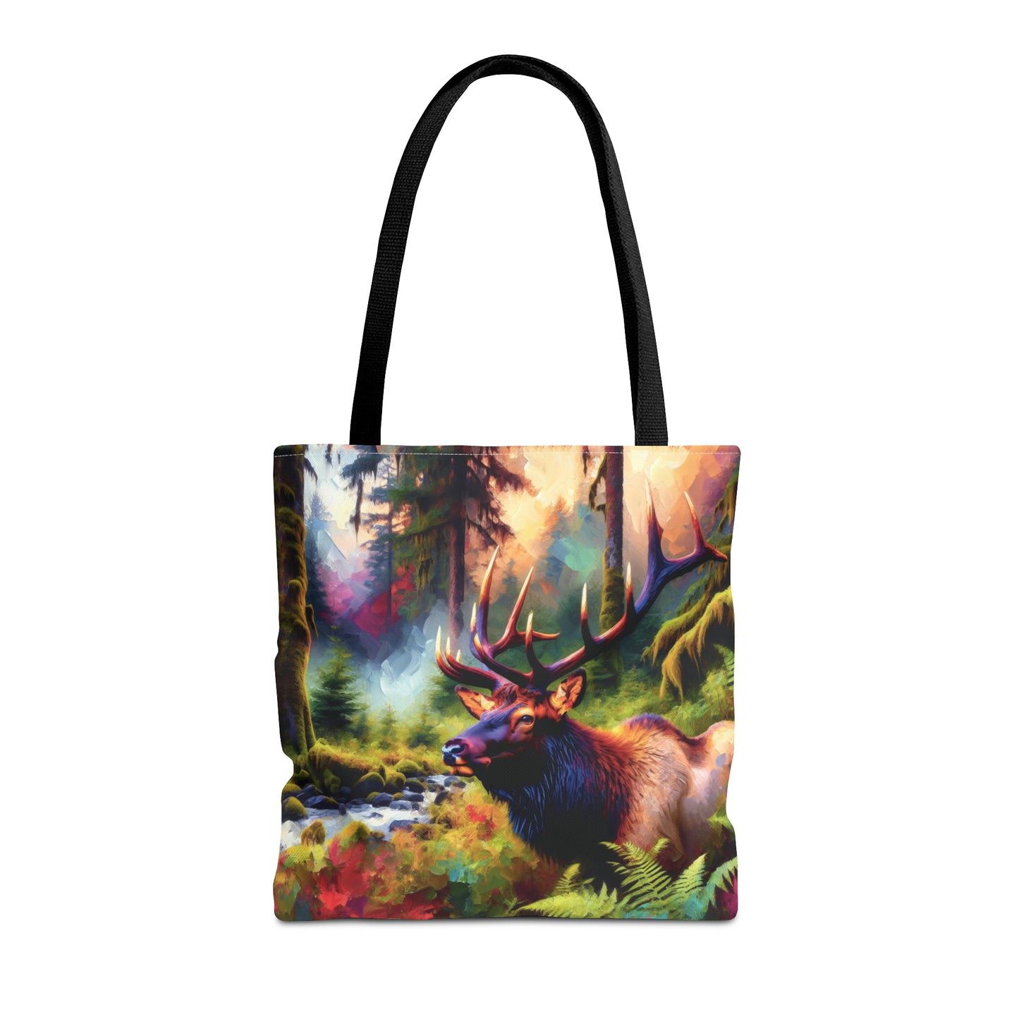 Roosevelt Elk in Hoh Rainforest - Tote Bag