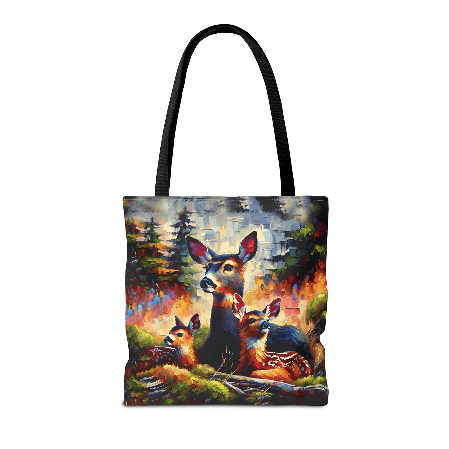 Black Tail Doe with Fawns - Tote Bag