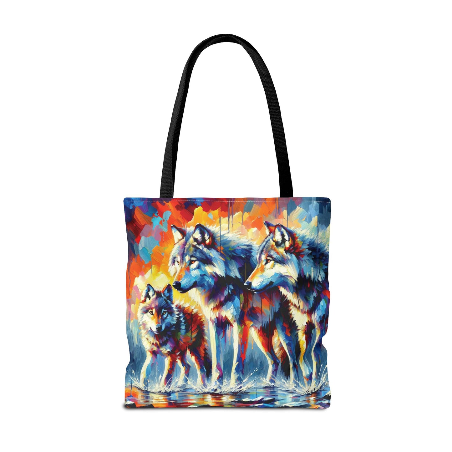 Reigning Wolves - Impressionist Art Style Tote Bag