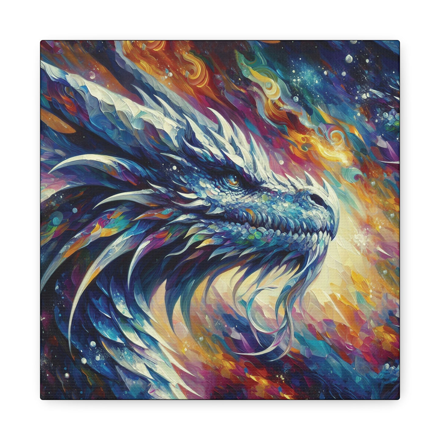 Canvas Wall Art - Opal Dragon Impressionist Art Print