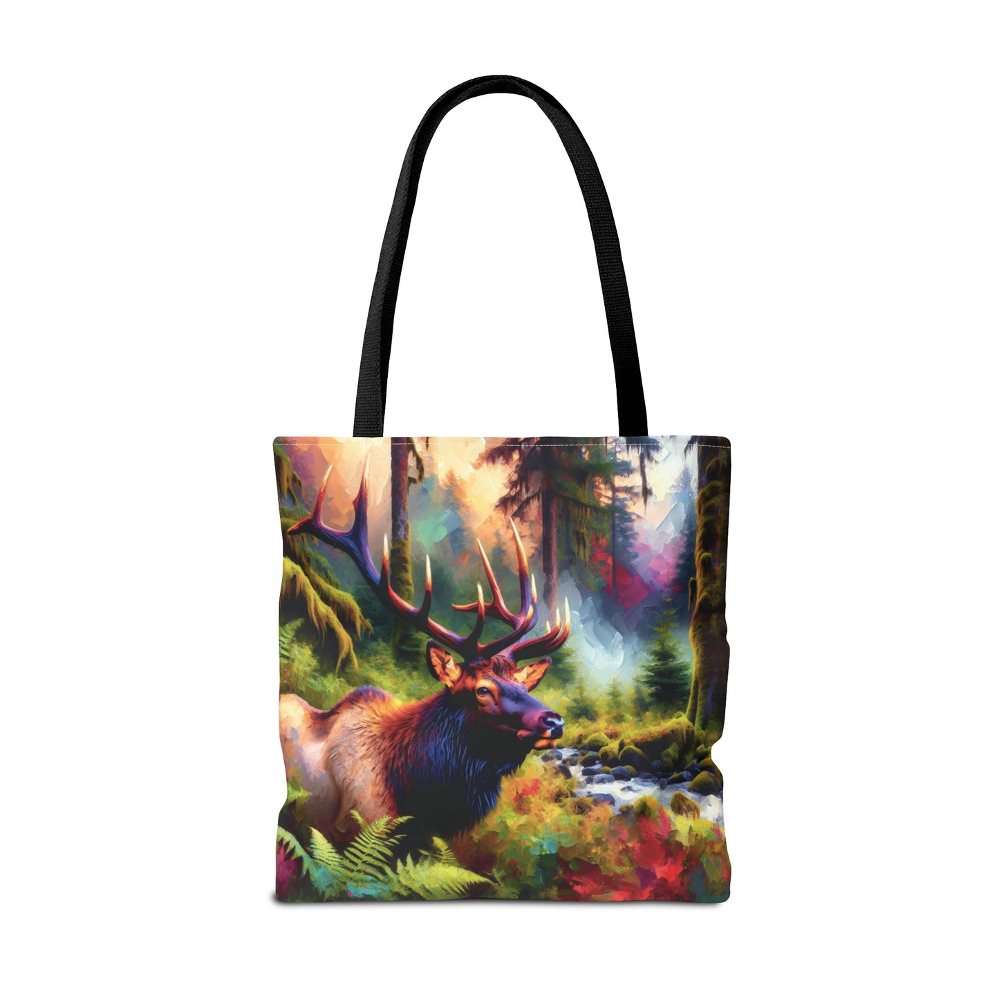 Roosevelt Elk in Hoh Rainforest - Tote Bag