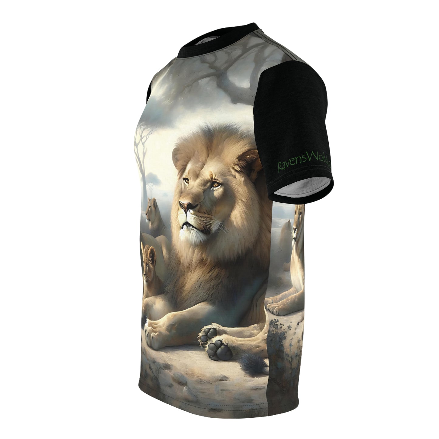 Lion's Pride Art Tee | Colorful Unisex Cut & Sew T-Shirt, Wildlife Apparel, Unique Graphic Tee, Birthday Gift