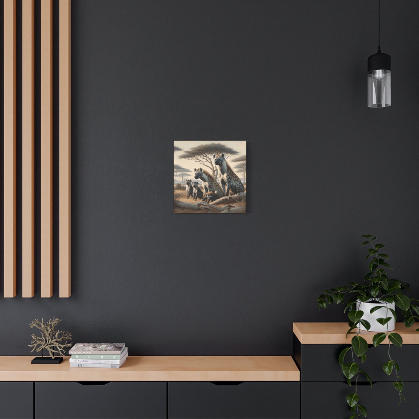 Hyena Family Canvas Art Print