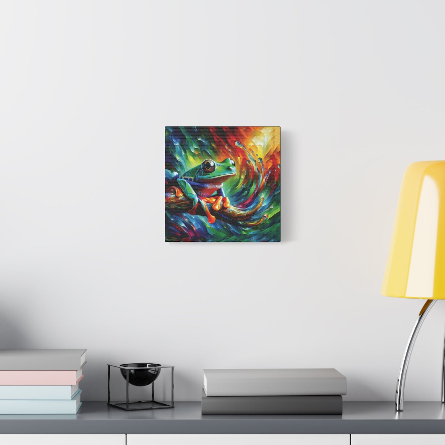 Treefrog Swirl Expressionist Canvas Art Print