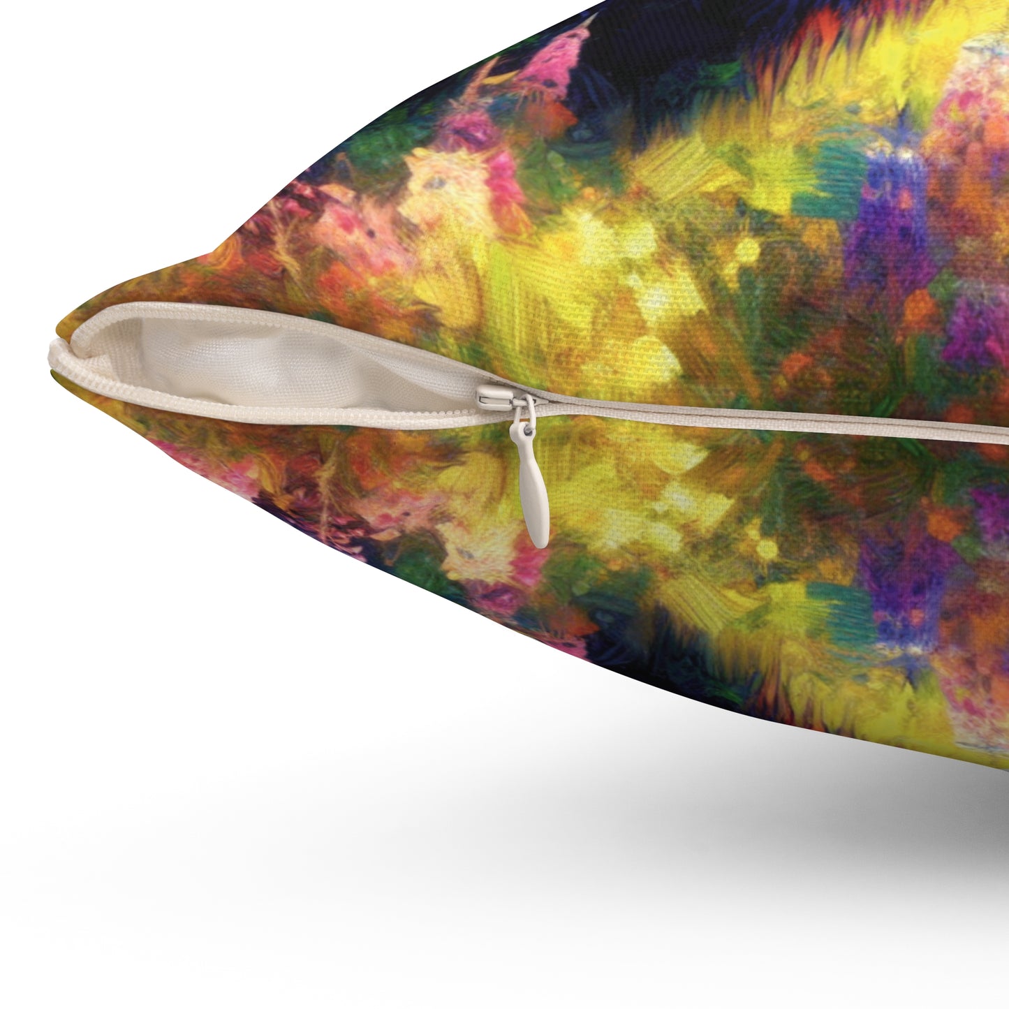 Bull Elk in Mountain Meadow - Square Throw Pillows